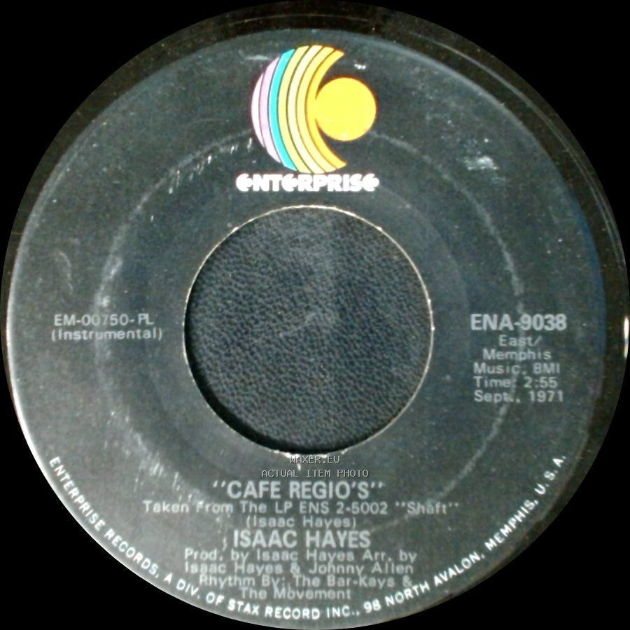 Isaac Hayes - Cafe Regio's / Theme From Shaft side A