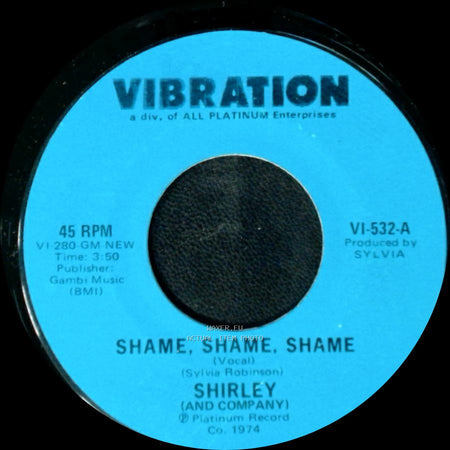 Shirley (And Company) - Shame, Shame, Shame / Shame, Shame, Shame side B