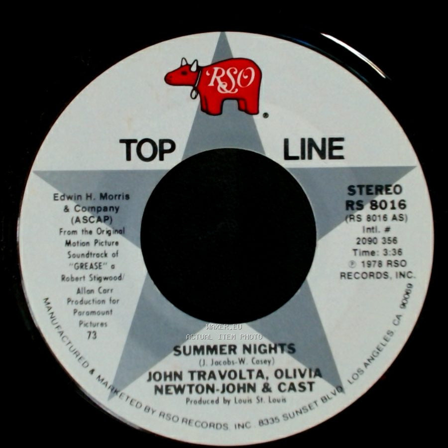 John Travolta And Olivia Newton-John / John Travolta, Olivia Newton-John & Cast - You're The One That I Want / Summer Nights side B