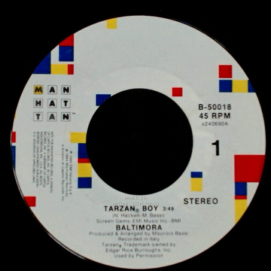 Baltimora - Tarzan Boy / Tarzan Boy (Dub Version) side A