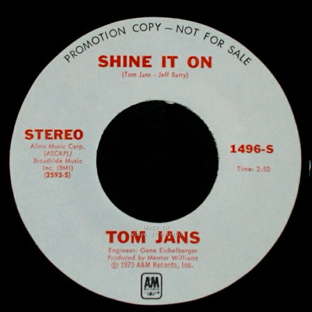 Tom Jans - Shine It On / Shine It On side B