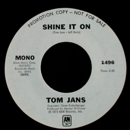 Tom Jans - Shine It On / Shine It On side B
