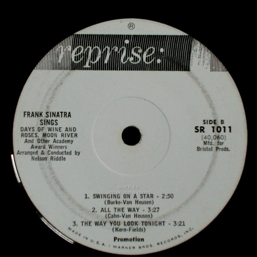 Frank Sinatra - Sings Days Of Wine And Roses, Moon River And Other Academy Award Winners / Days Of Wine And Roses, Moon River And Other Academy Award Winners side B