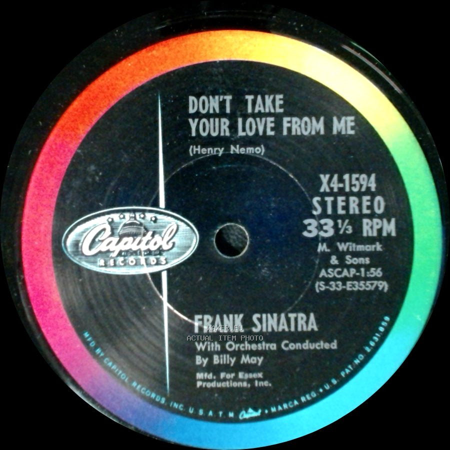 Frank Sinatra - On The Sunny Side Of The Street / Don't Take Your Love From Me side B