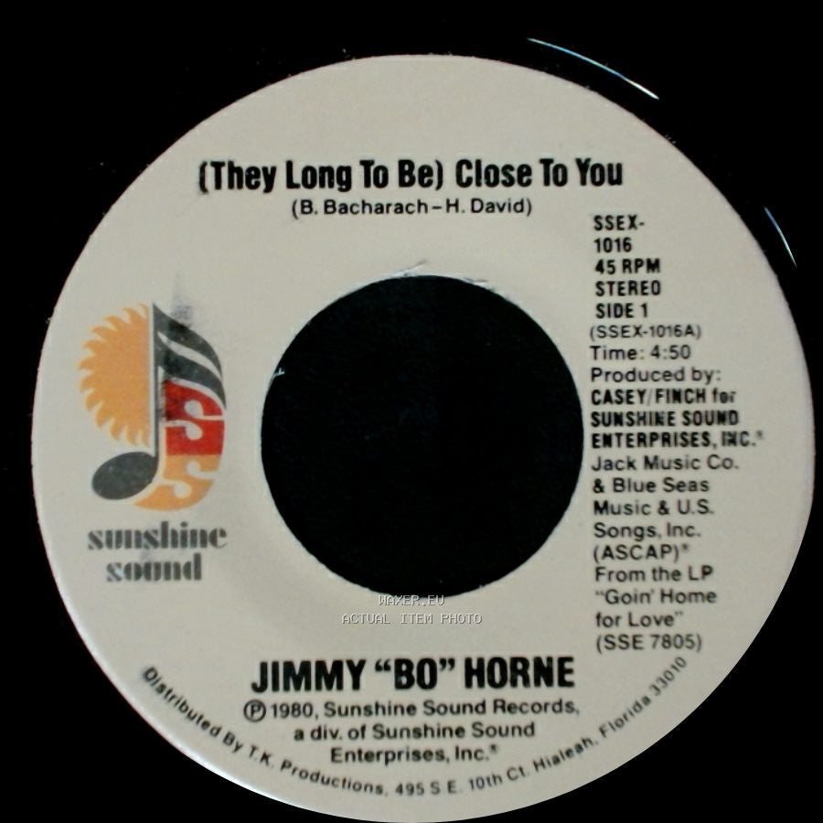 Jimmy "Bo" Horne - (They Long To Be) Close To You / I Get Lifted side A