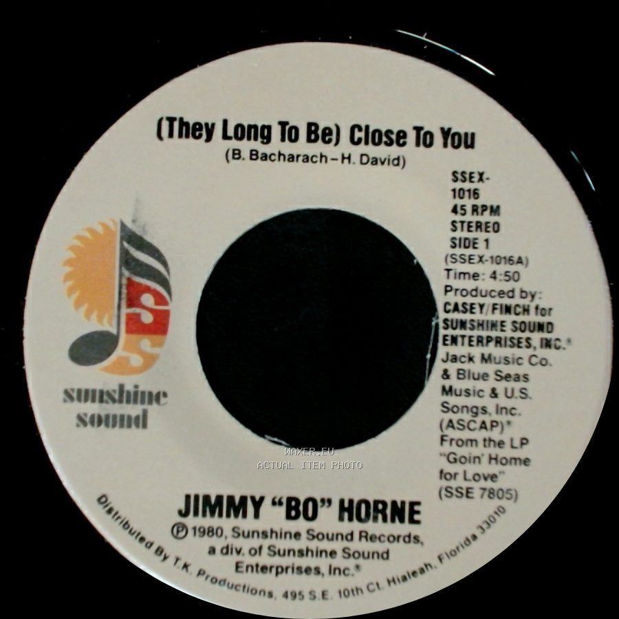 Jimmy "Bo" Horne - (They Long To Be) Close To You / I Get Lifted side A