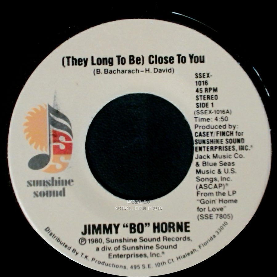 Jimmy "Bo" Horne - (They Long To Be) Close To You / I Get Lifted side A