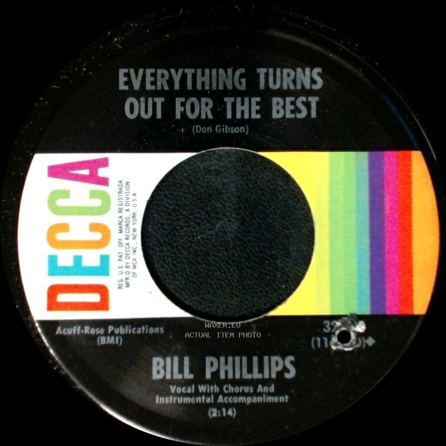 Bill Phillips - I Talked About You Too / Everything Turns Out For The Best side B