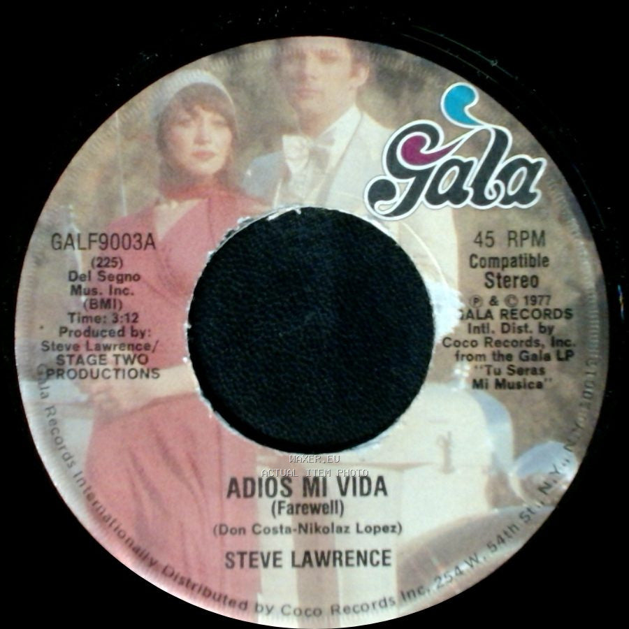 Steve Lawrence - Si Me Faltas Tu (Yesterday, Long Ago) / Adios Mi Vida (Farewell) side B