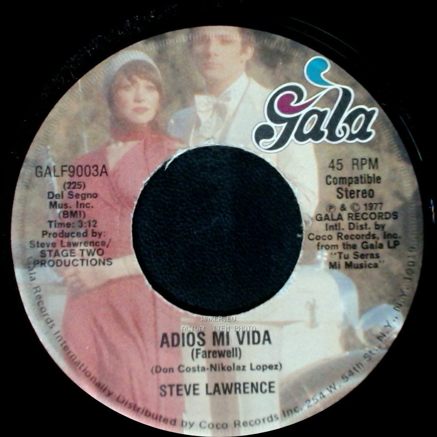 Steve Lawrence - Si Me Faltas Tu (Yesterday, Long Ago) / Adios Mi Vida (Farewell) side A