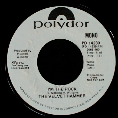 The Velvet Hammer - I'm The Rock / I'm The Rock side B