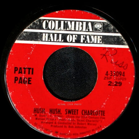 Patti Page - Hush, Hush, Sweet Charlotte / You Can't Be True, Dear side A
