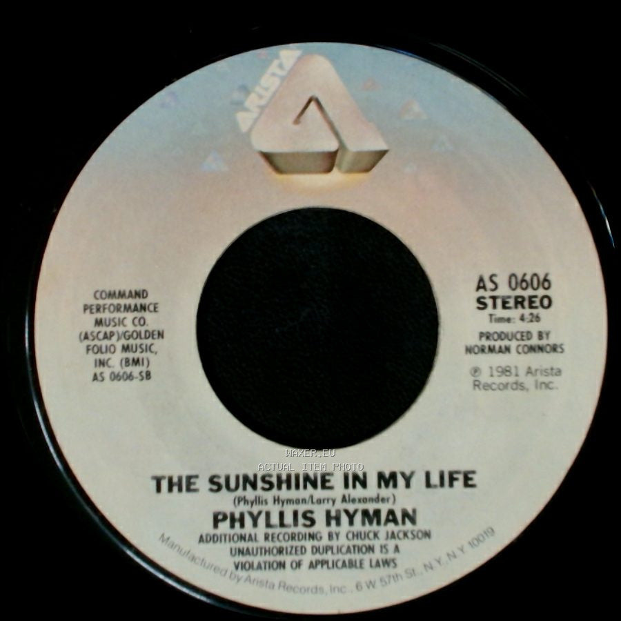Phyllis Hyman / Phyllis Hyman And Michael Henderson - The Sunshine In My Life / Can't We Fall In Love Again side A