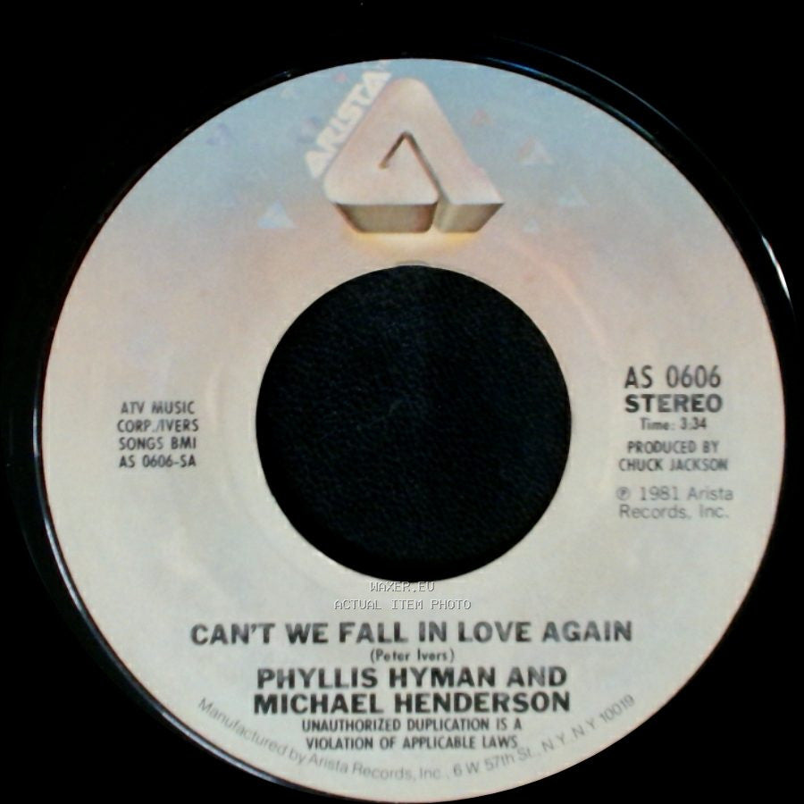 Phyllis Hyman / Phyllis Hyman And Michael Henderson - The Sunshine In My Life / Can't We Fall In Love Again side B