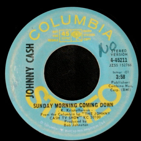 Johnny Cash - Sunday Morning Coming Down / Sunday Morning Coming Down side A