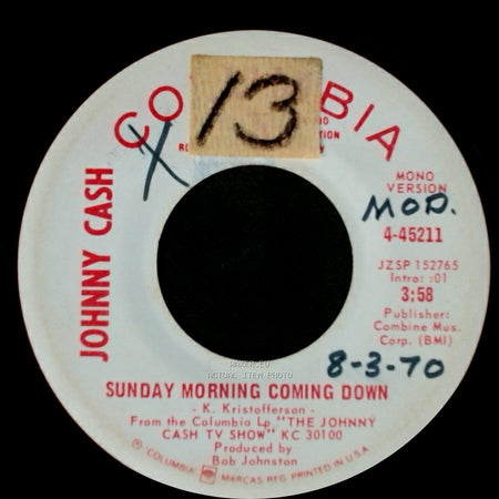 Johnny Cash - Sunday Morning Coming Down / Sunday Morning Coming Down side B