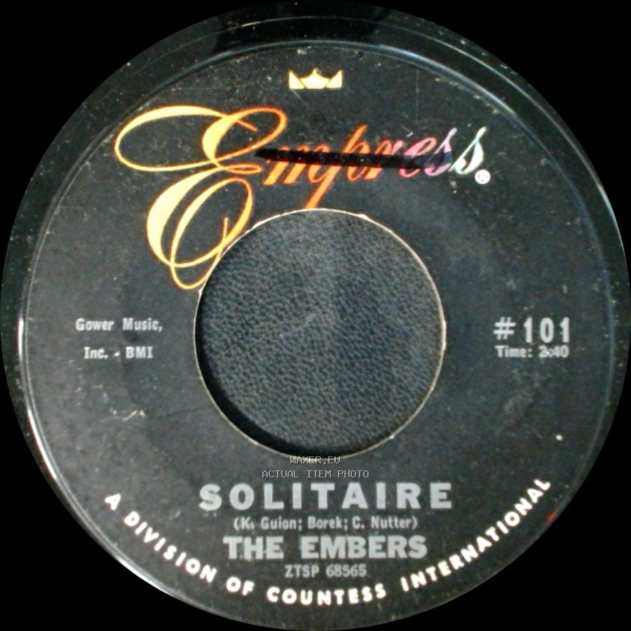 The Embers - I'm Feeling All Right Again / Solitaire side B