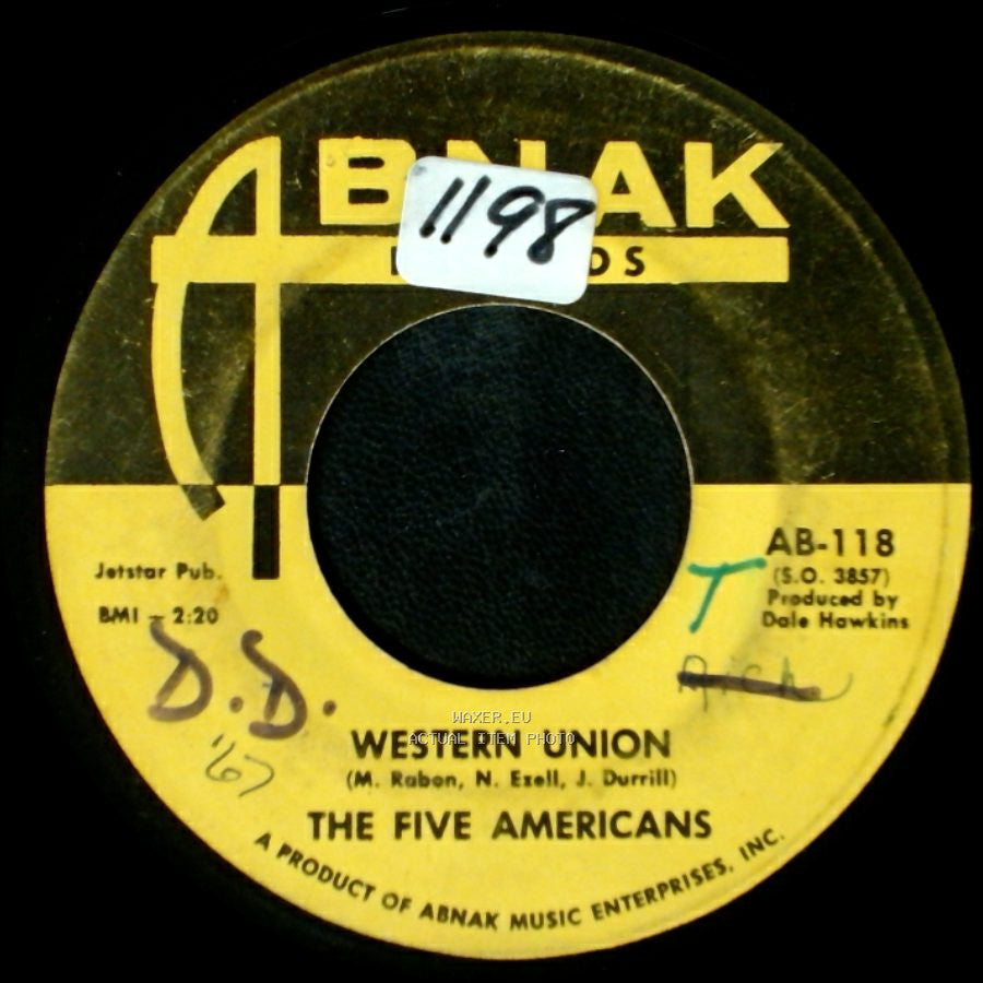 The Five Americans - Western Union / Now That It's Over side A