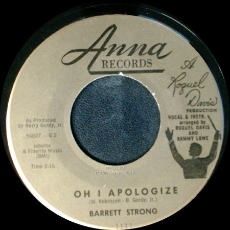 Barrett Strong - Money (That's What I Want) / Oh I Apologize side B