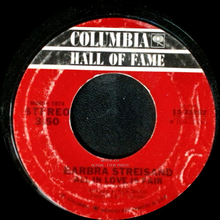 Barbra Streisand - All In Love Is Fair / The Way We Were side A