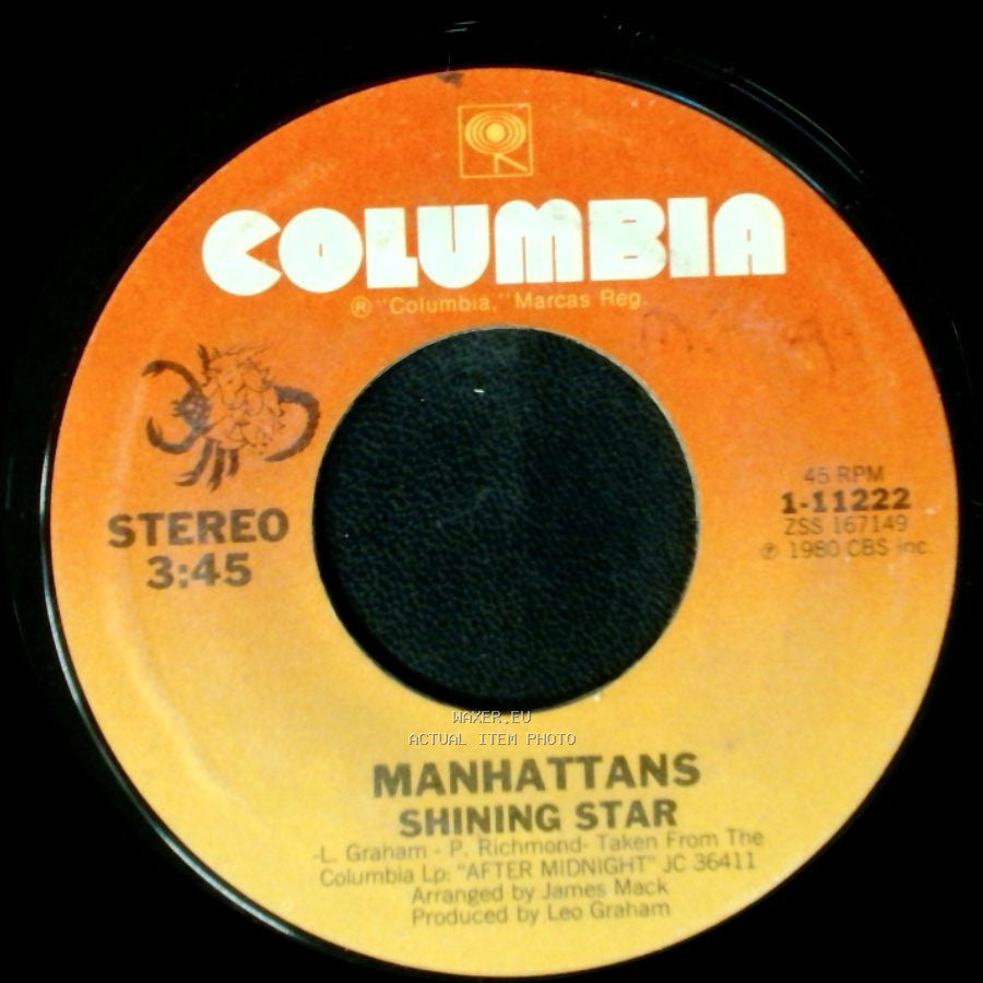 Manhattans - I'll Never Run Away From Love Again / Shining Star side B