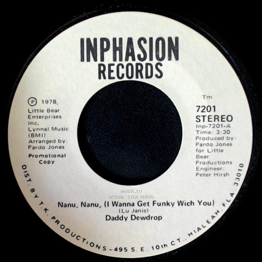 Daddy Dewdrop - Nanu, Nanu, (I Wanna Get Funky Wich You) / Nanu, Nanu, (I Wanna Get Funky Wich You) side B