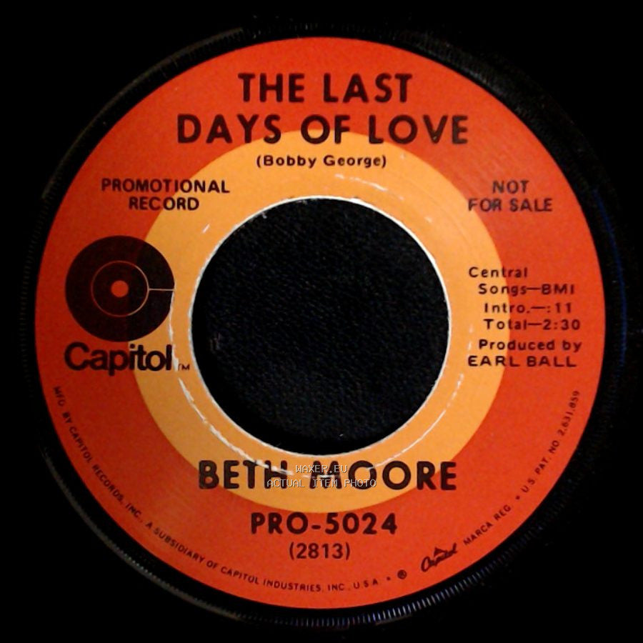 Beth Moore - The Last Days Of Love / Go Go Girl side A
