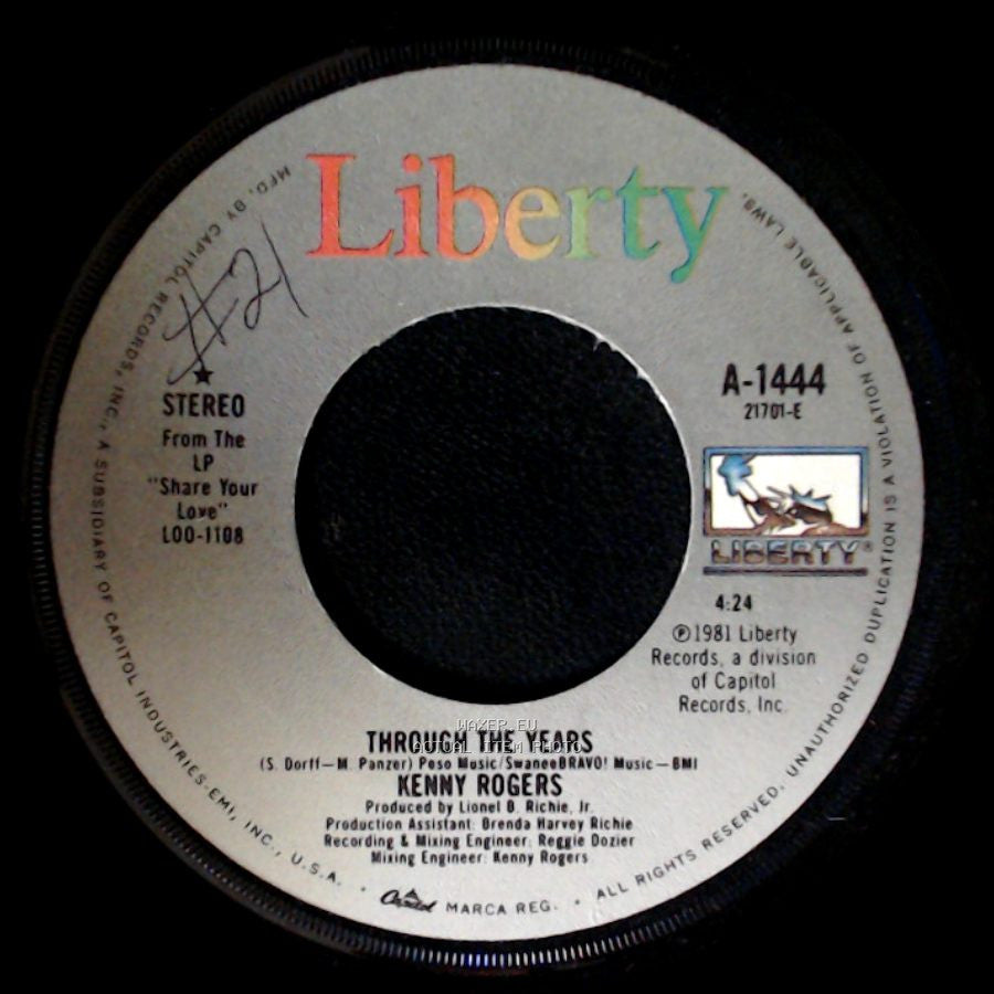 Kenny Rogers - Through The Years / So In Love With You side A