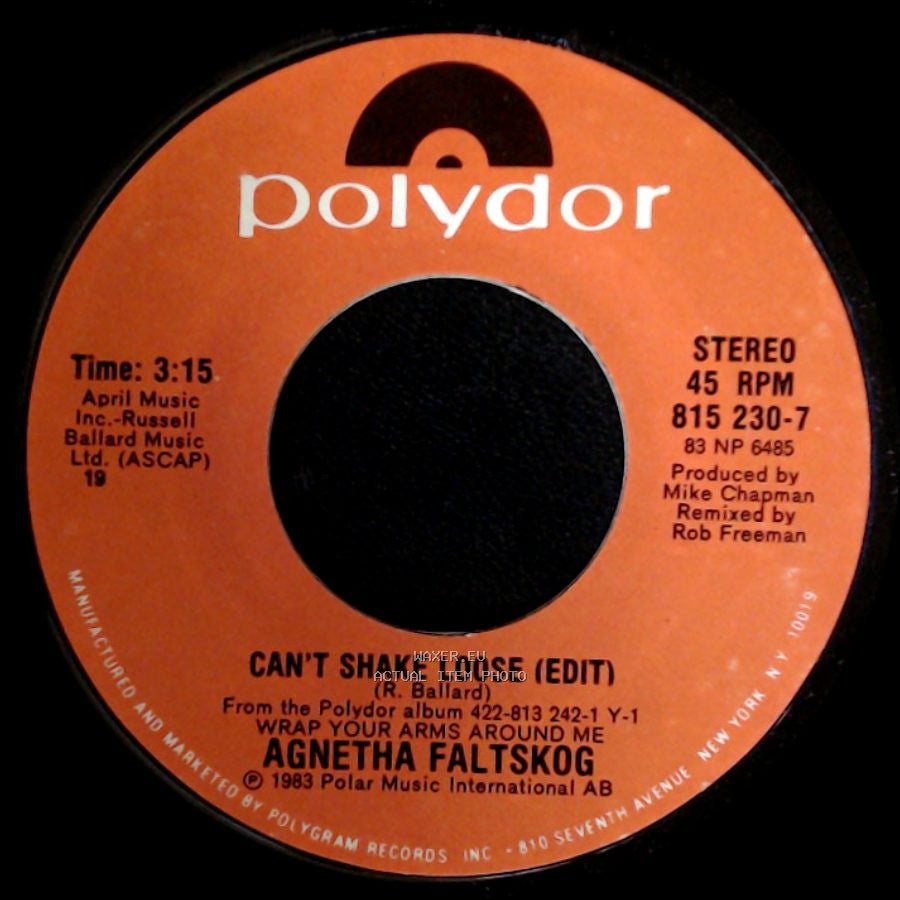Agnetha Faltskog - Man / Can't Shake Loose (Edit) side B