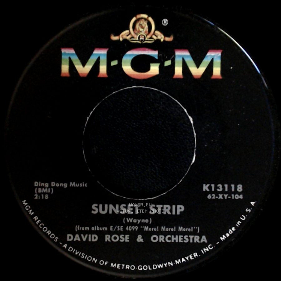 David Rose & Orchestra - Sunset Strip / The Runway side A