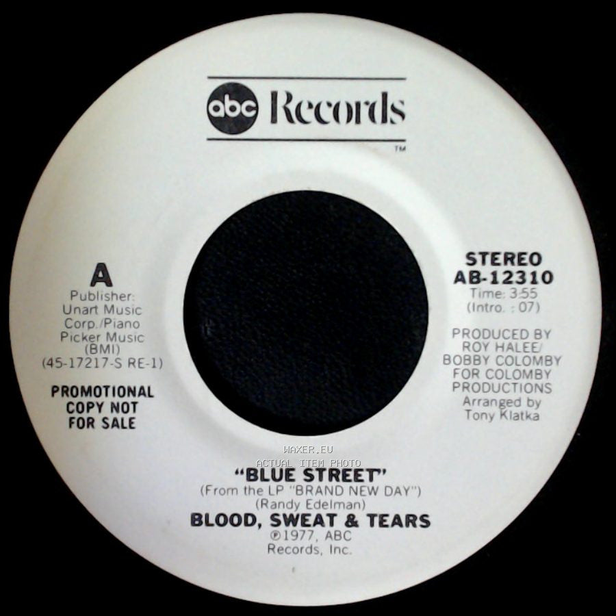 Blood, Sweat & Tears - Blue Street / Blue Street side A