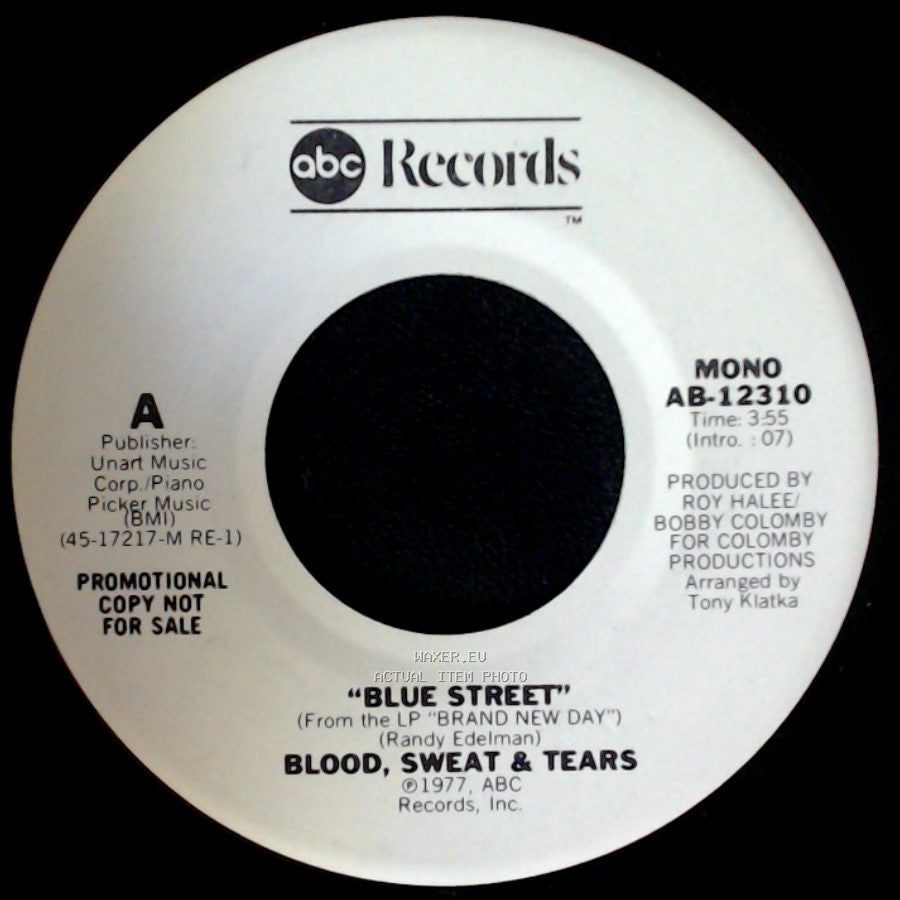 Blood, Sweat & Tears - Blue Street / Blue Street side B