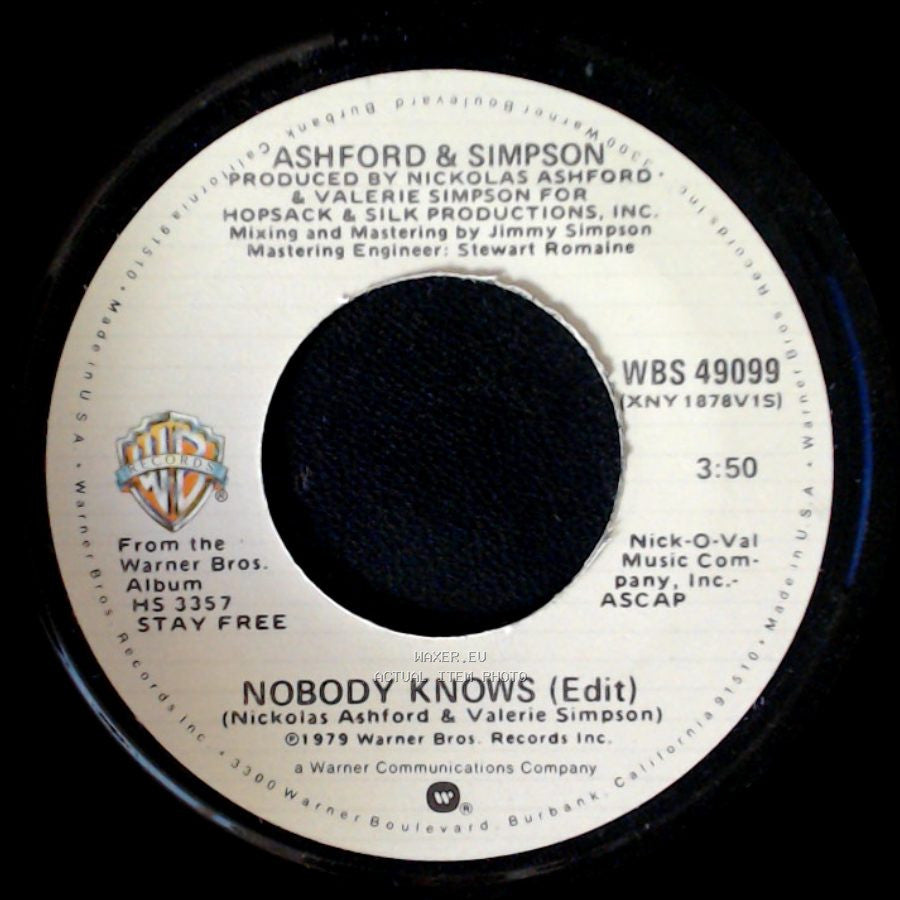 Ashford & Simpson - Nobody Knows (Edit) / Crazy side A