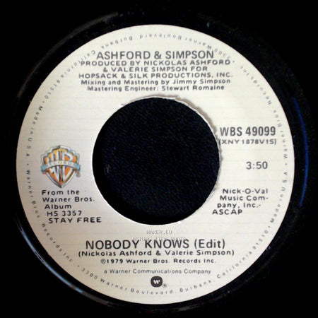 Ashford & Simpson - Nobody Knows (Edit) / Crazy side A