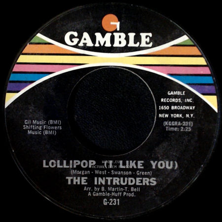 The Intruders - Don't Give It Away (Don't Be A Fool) / Lollipop (I Like You) side B