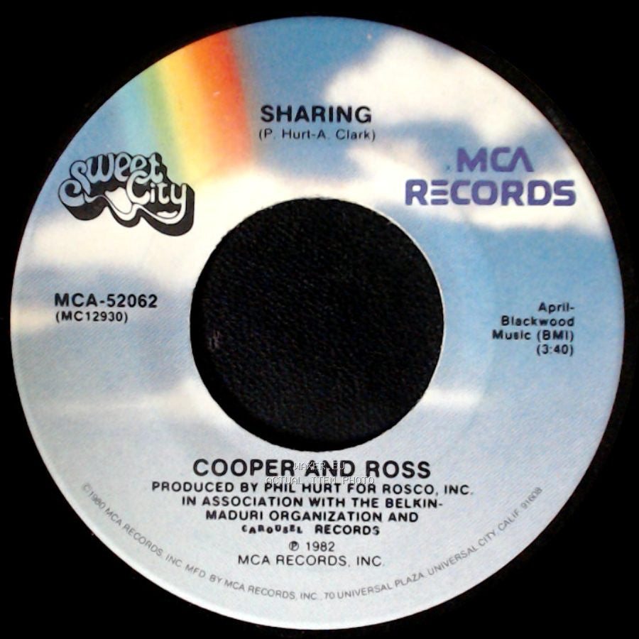 Cooper And Ross - Sharing / I'm On The Outside Looking In/ It's Gonna Take A Miracle side A