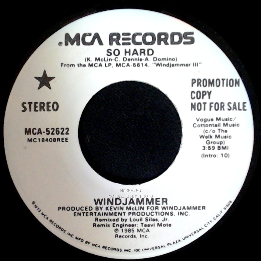 Windjammer - So Hard / So Hard side B