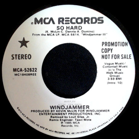 Windjammer - So Hard / So Hard side B