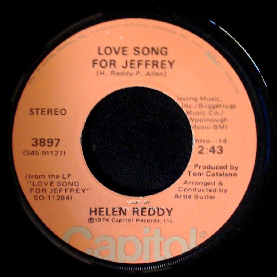 Helen Reddy - Love Song For Jeffrey / You And Me Against The World side A