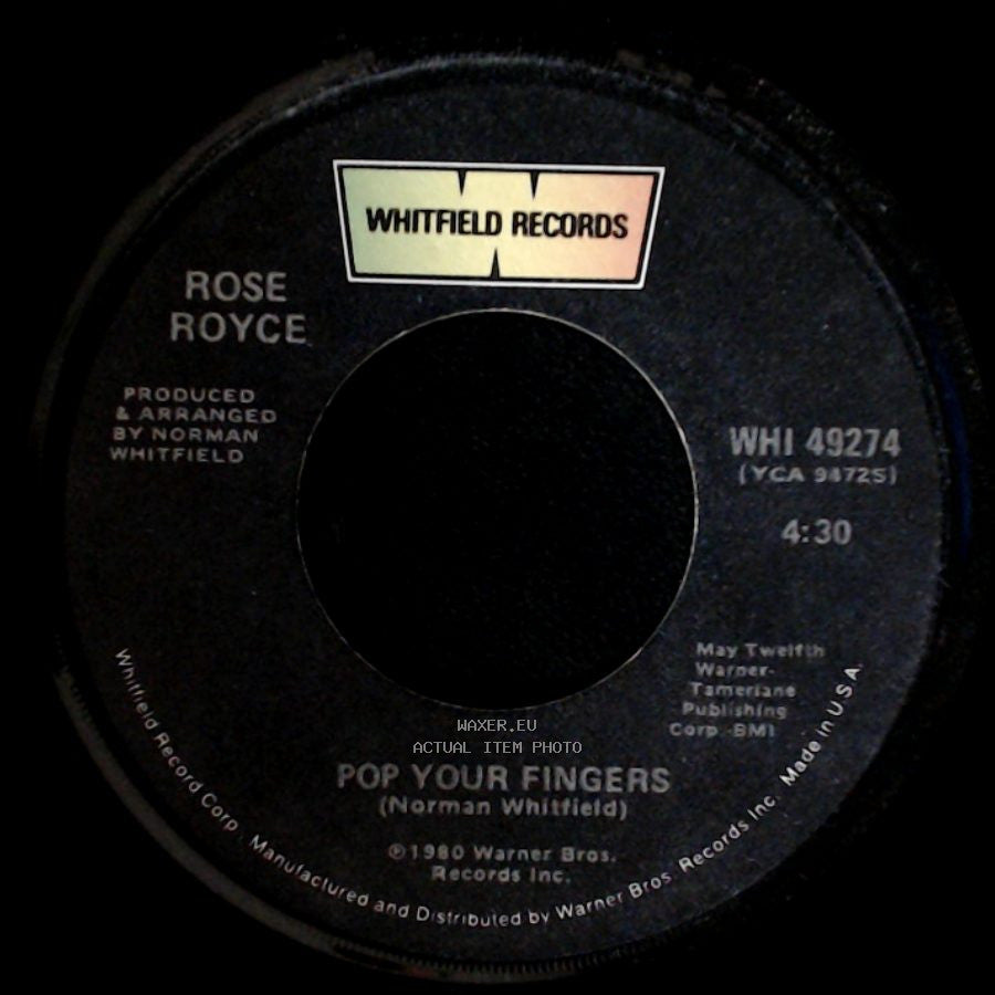 Rose Royce - I Wonder Where You Are Tonight / Pop Your Fingers side B