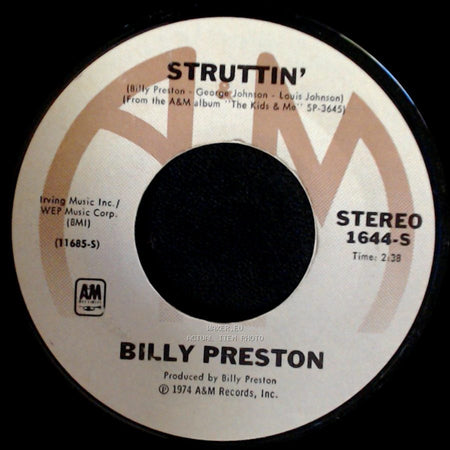 Billy Preston - Struttin' / You Are So Beautiful side A