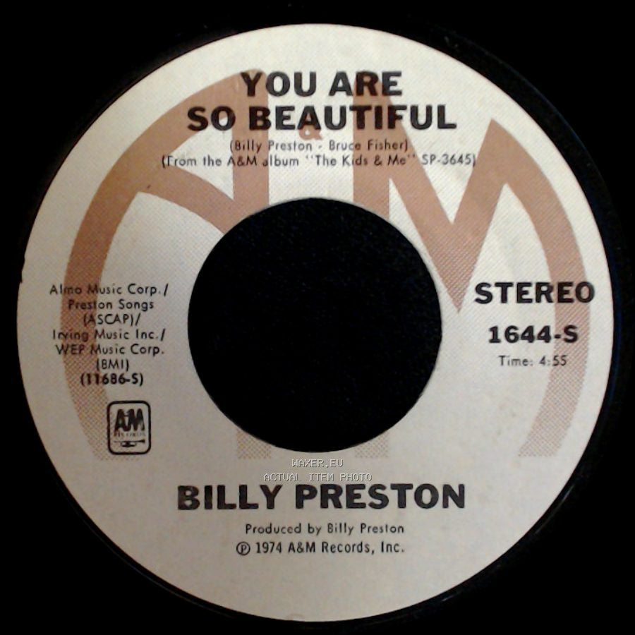 Billy Preston - Struttin' / You Are So Beautiful side B
