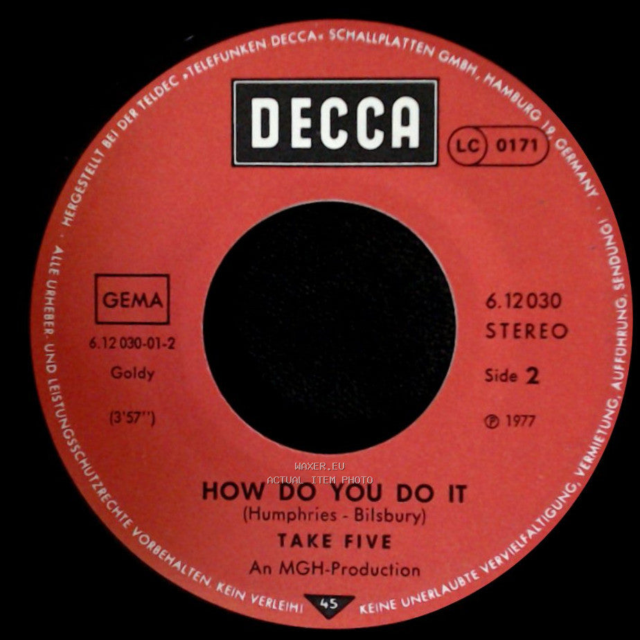 War & Peace - Take Five / How Do You Do It side B