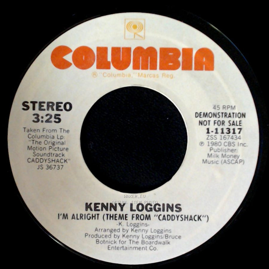 Kenny Loggins - I'm Alright (Theme From "Caddyshack") / I'm Alright (Theme From "Caddyshack") side A