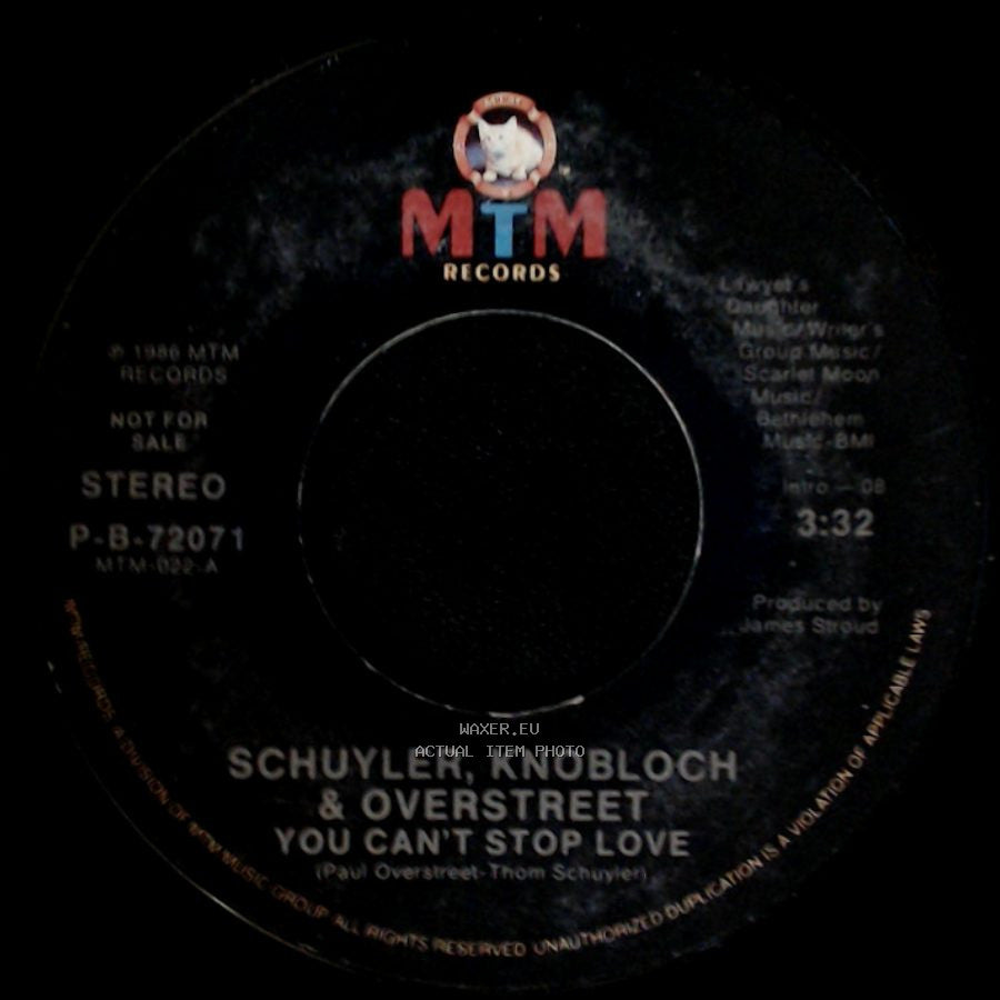 Schuyler, Knobloch & Overstreet - You Can't Stop Love / You Can't Stop Love side A