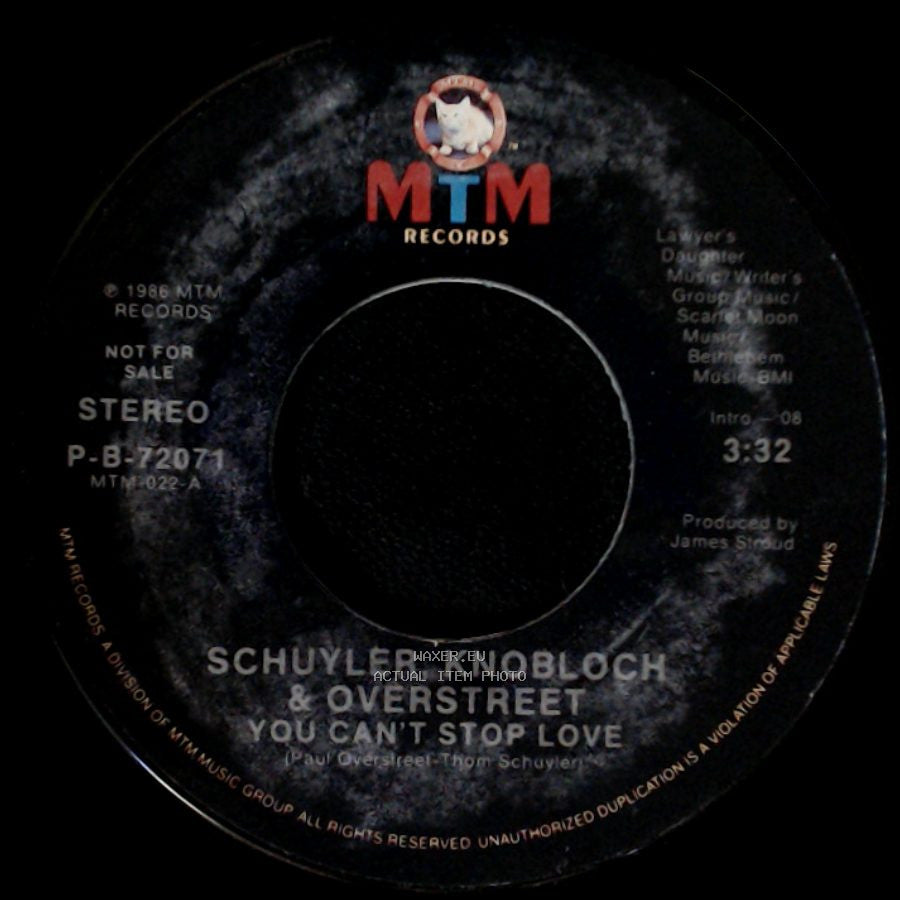 Schuyler, Knobloch & Overstreet - You Can't Stop Love / You Can't Stop Love side B