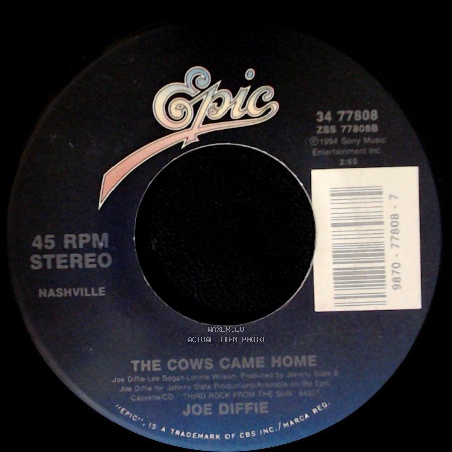 Joe Diffie - So Help Me Girl / The Cows Came Home side B