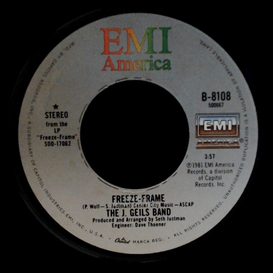 The J. Geils Band - Flamethrower / Freeze-Frame side B