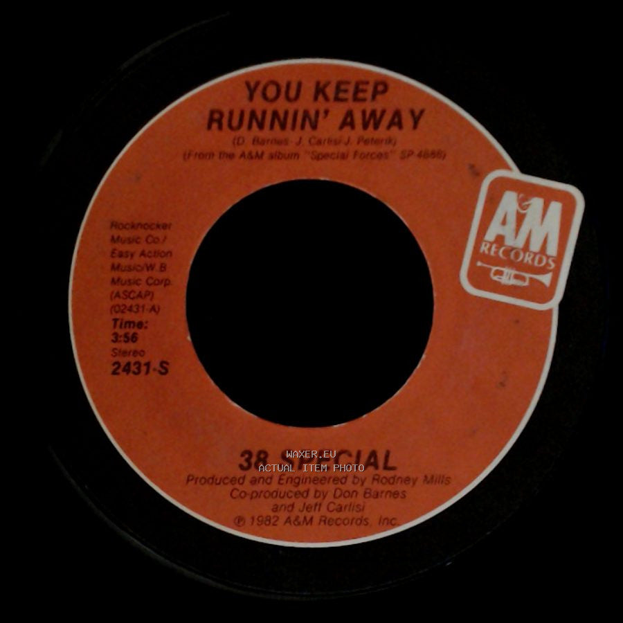 38 Special - You Keep Runnin' Away / Prisoners Of Rock 'n' Roll side A