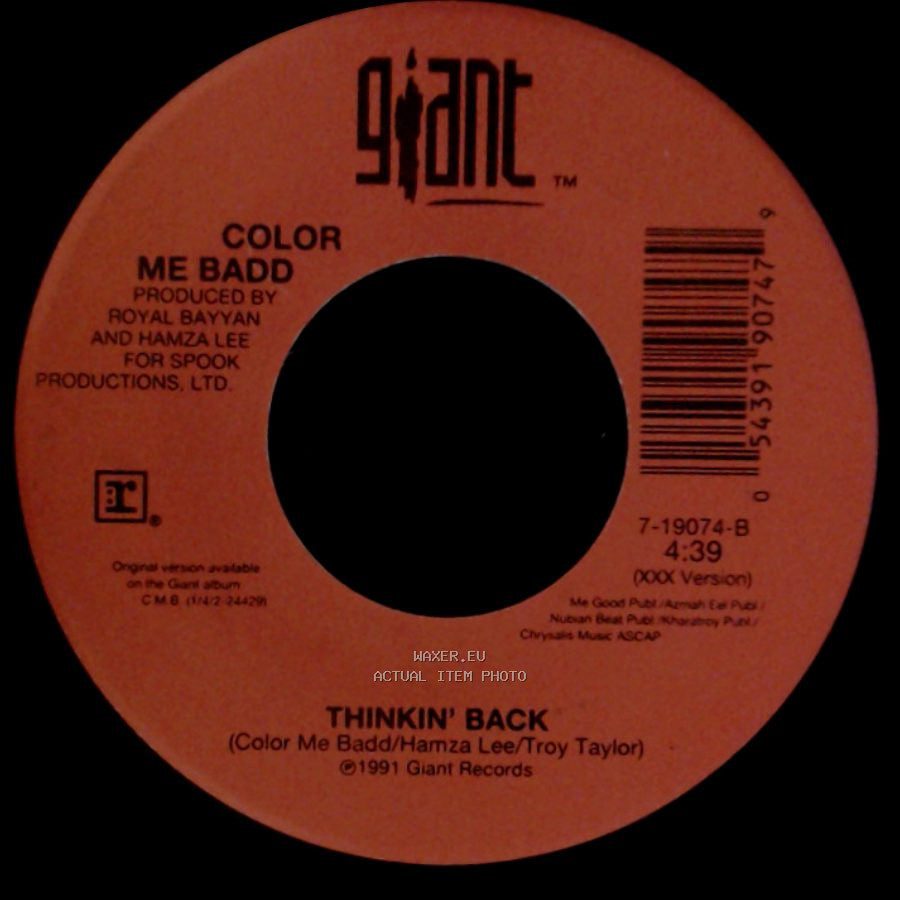 Color Me Badd - Thinkin' Back / Thinkin' Back side B